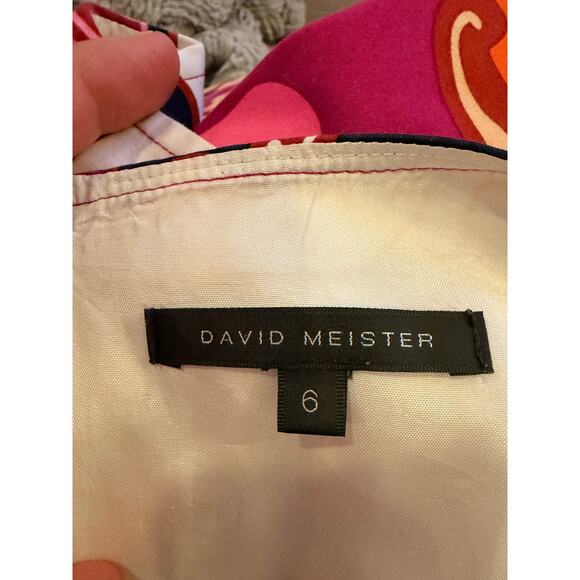 David Meister Pink Multicolor Medallion Print Sleeveless Sheath Dress Size 6 - Picture 10 of 10